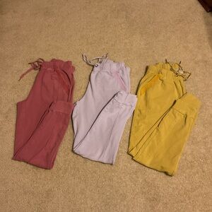 Saturday Sunday Dylan Cropped Jogger Bundle Burnt Red Lilac Mustard Size XS